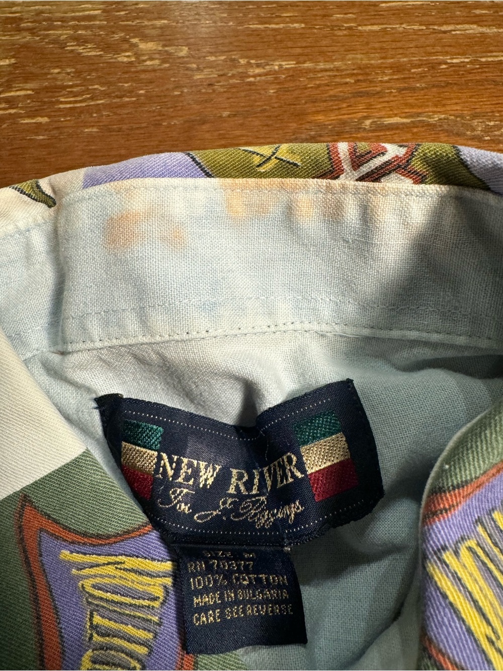Vintage Flag AOP Graphic Button Down Long Sleeve - Picture 6 of 7